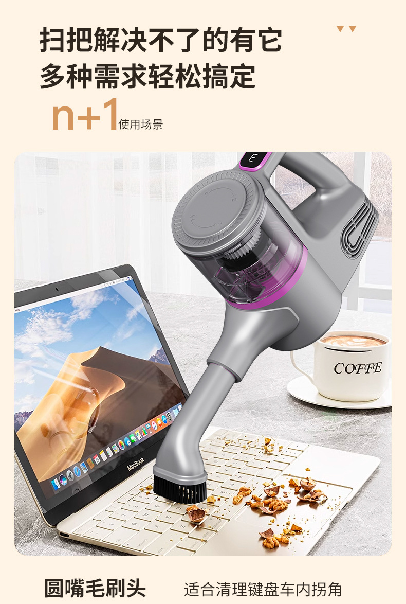UV-C紫外线 高效家用除螨仪 手持吸尘器无线分体三合一车载吸尘器详情22