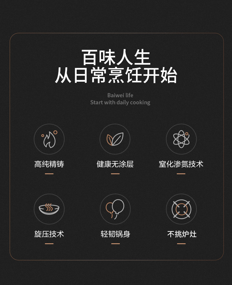 Forged old iron wok, household uncoated stir-frying wok, non-stick wok, non-stick, healthy cookware, durable pic 2