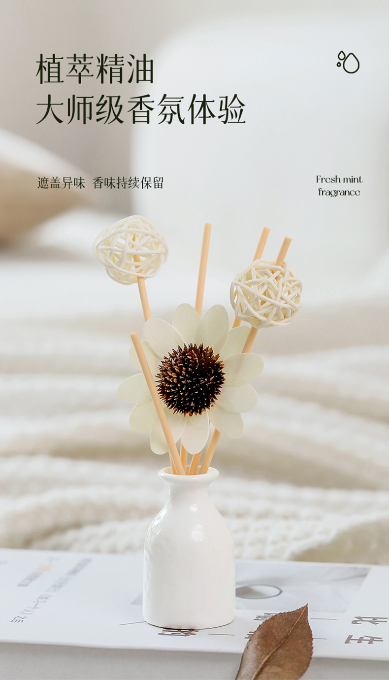 热销薰衣草无火香薰套装可定 藤条陶瓷精油挥发香薰香水厂家批发详情32