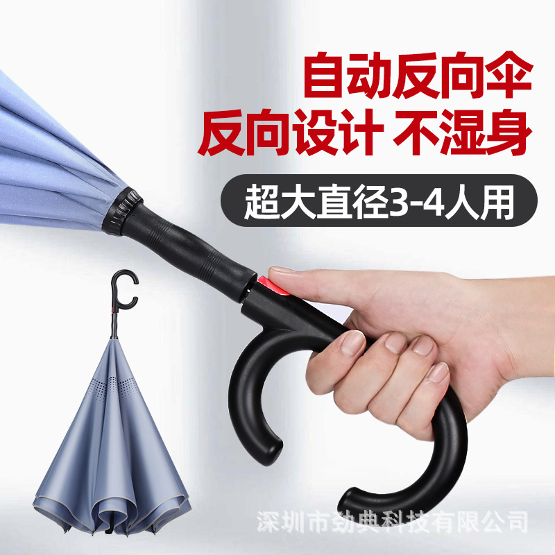 16骨雨伞男全自动折叠伞超大号双人加固学生晴雨两用32骨强抗风详情5