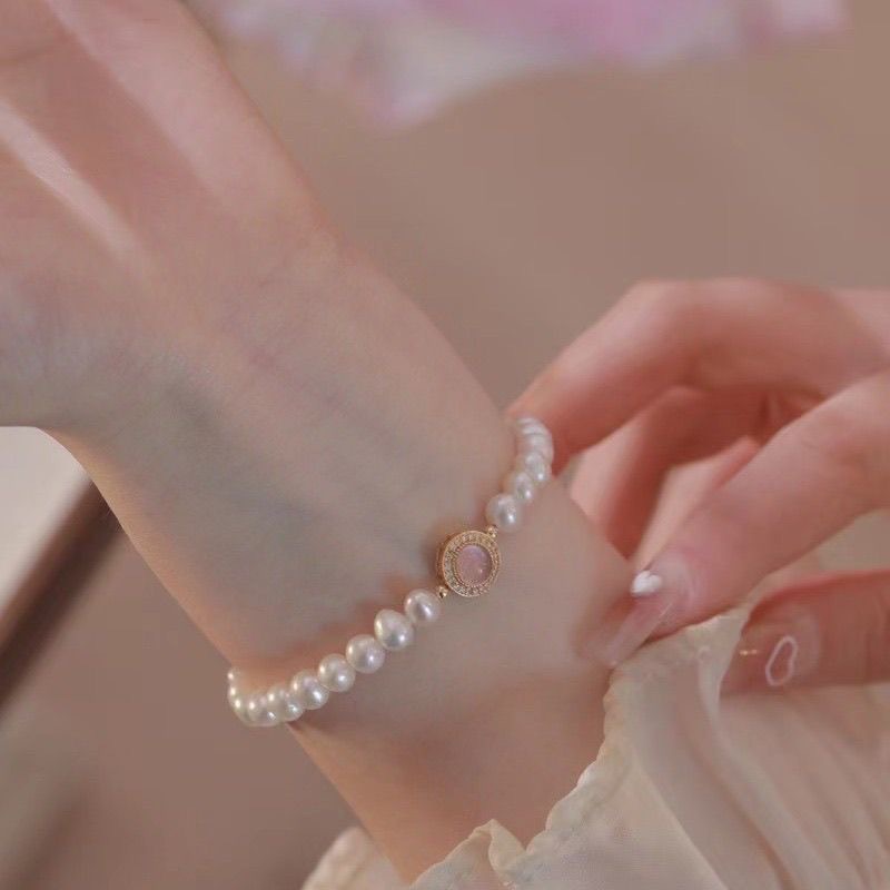 红绳水晶手串珍珠手链铜微镶手环时尚简约女生饰品详情6