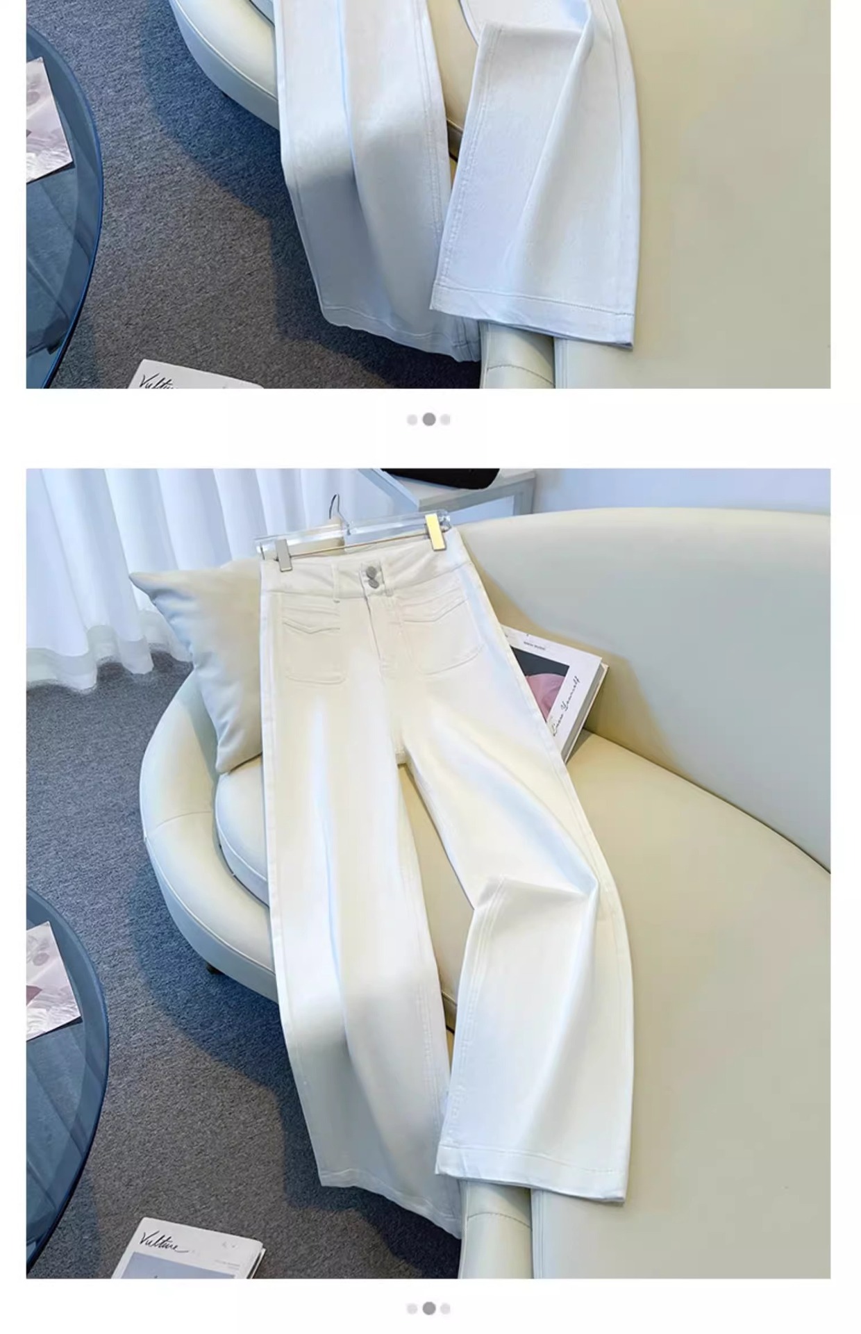 浅蓝色阔腿牛仔裤女秋季2025新款今年流行的垂感显瘦宽松直筒裤子详情10