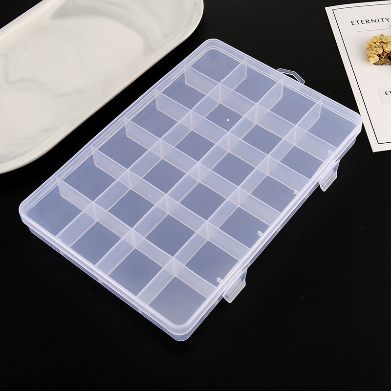 15-compartment transparent plastic box/decorative storage box inserts can be assembled with DIY handmade jewelry accessory materials pic 19