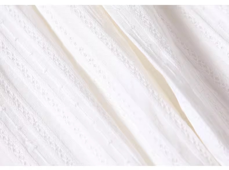 新中式白色泡泡袖衬衫连衣裙子女夏季法式气质小个子收腰甜美短裙详情14