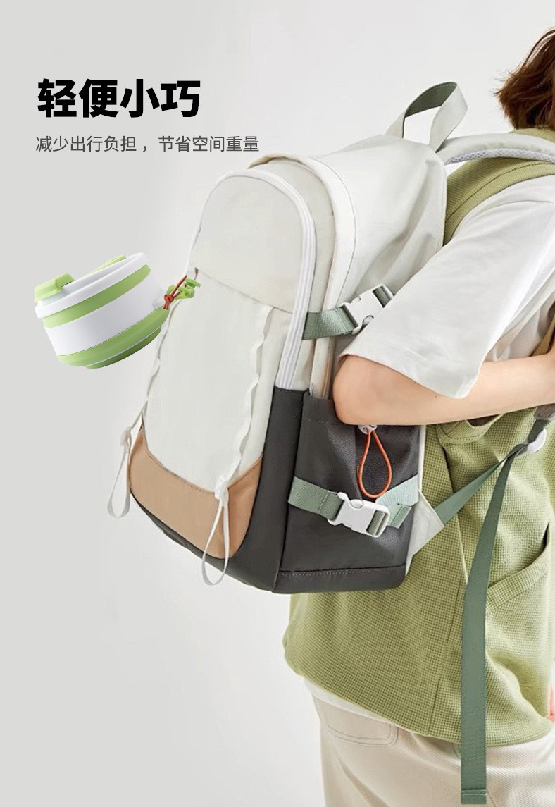 Amazon silicone folding water cup, outdoor camping folding coffee cup, travel office sports cup, portable travel cup pic 6