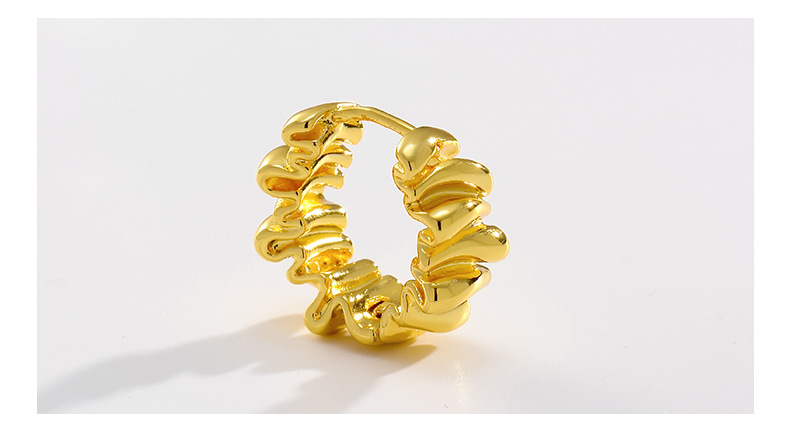 不规则褶皱耳环高级感简约百搭耳扣气质小众设计ins风耳饰耳钉女详情9