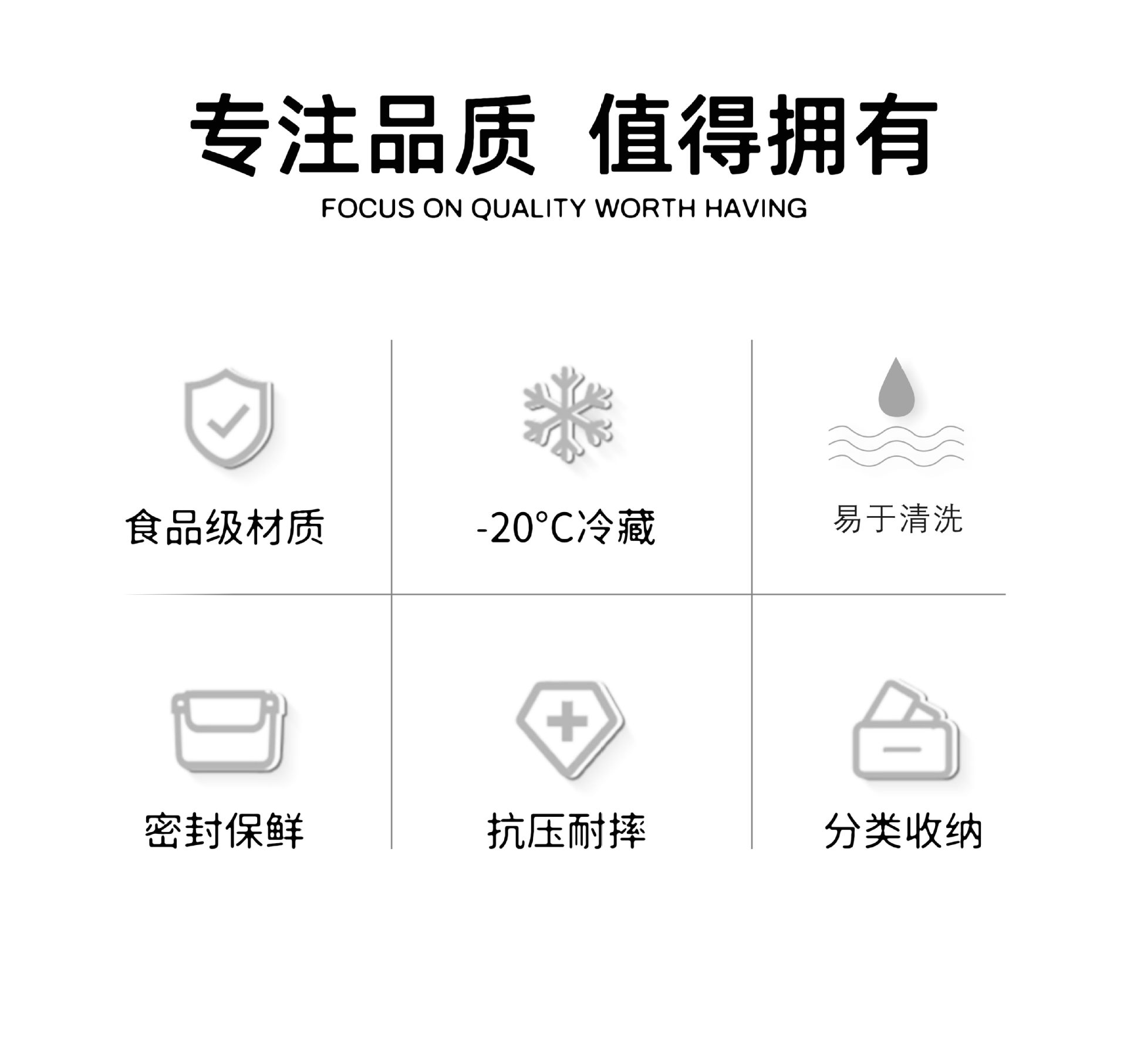 塑料保鲜盒圆形透明食品收纳盒厨房大容量便当盒户外露营野餐套装详情1