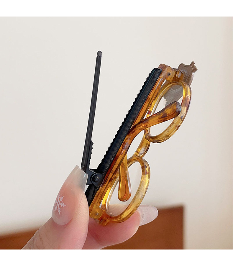 TEMU Xiyin Cross-border wholesale cartoon glasses hairpins Sweet kt cat duckbill clips Cool and trendy bangs side clips for girls pic 7