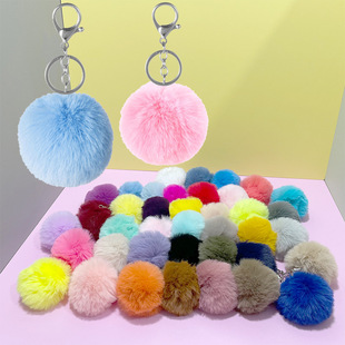 Green mink rabbit imitation rabbit fur ball pendant, artificial fur ball pendant, keychain pendant, luggage hanging decoration, accessories pic 6