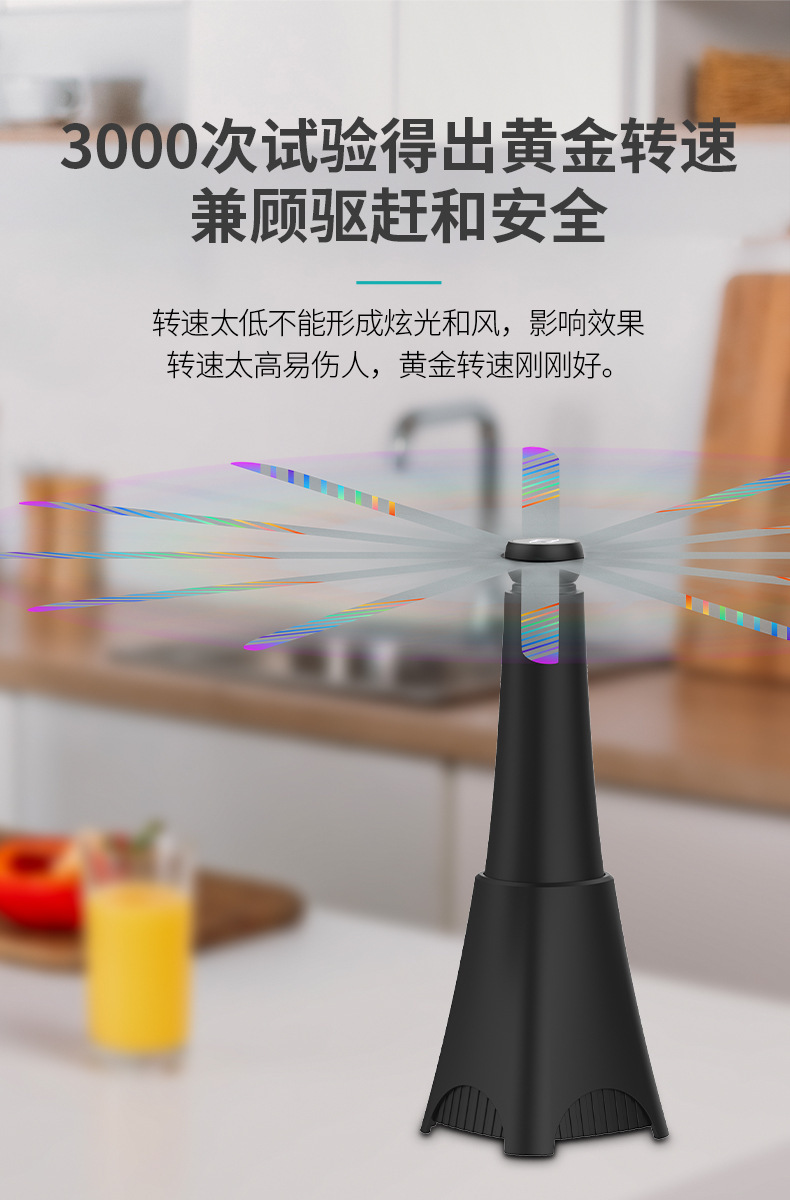 跨境热销驱蚊风扇驱蝇扇flyfan可选收缩款驱蝇器户外驱赶蝇虫神器详情12