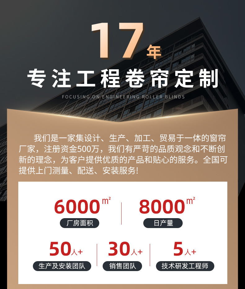印LOGO商用广告卷帘式窗帘电动手动升降遮阳帘办公室工程遮光卷帘详情17