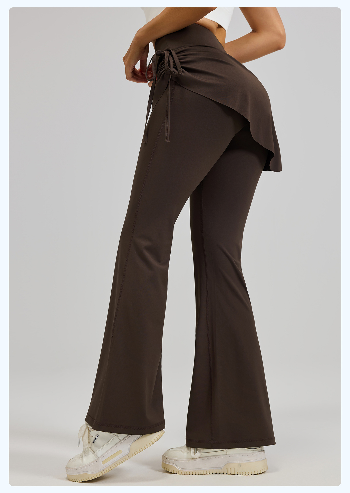 New wrinkled flared skirt pants, two sets of high-waisted, hip-lifting, slightly flared yoga pants for women pic 20
