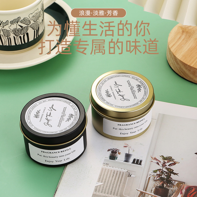 Cross-border Southeast Asia, Mukou tin cans, indoor dried flower scented candles, birthday gifts, creative scented candles pic 1