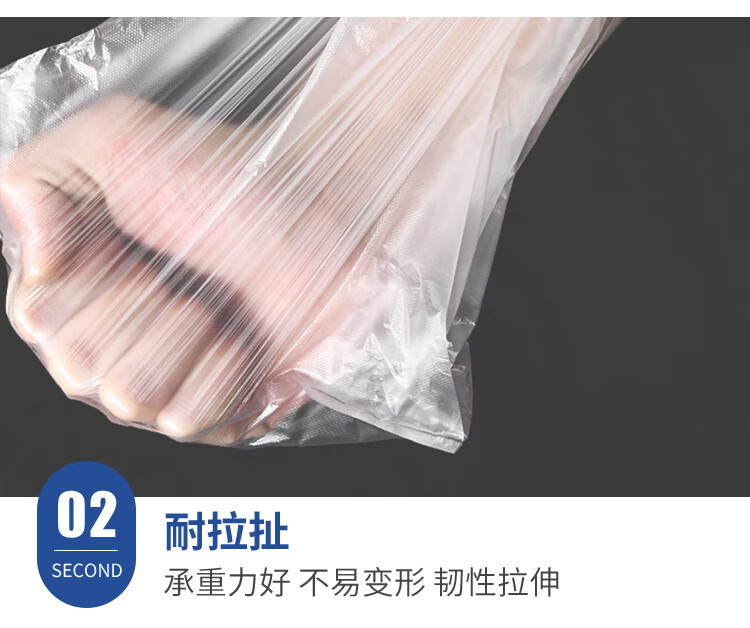 Thickened transparent food packaging bags, supermarket shopping bags, disposable bags, plastic vest bags, hand-held convenience bags pic 5