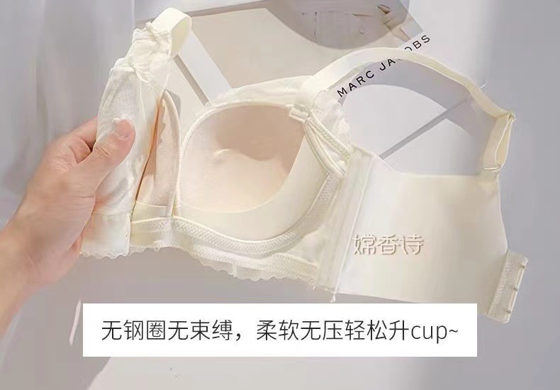 内衣女士小胸聚拢显大调整型无钢圈收副乳防下垂夏季天薄款文胸罩详情12