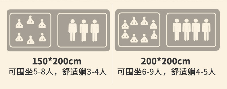 野餐垫垫加厚户外露营野餐装备防水便携春游可折叠野餐怀炉套详情17