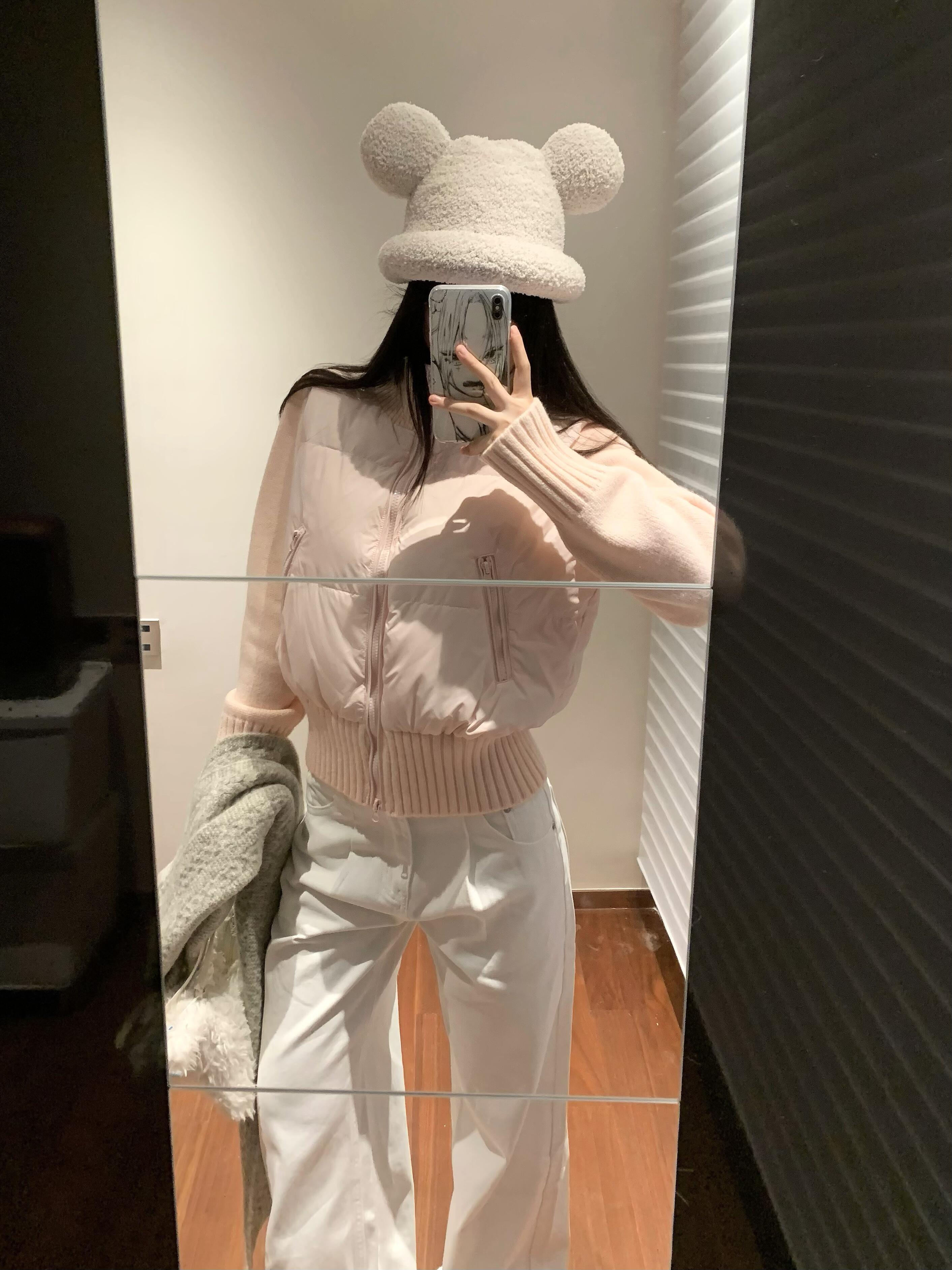 新款羽绒服女短款秋冬季2025小个子白鸭绒加厚针织袖白色轻薄外套详情17