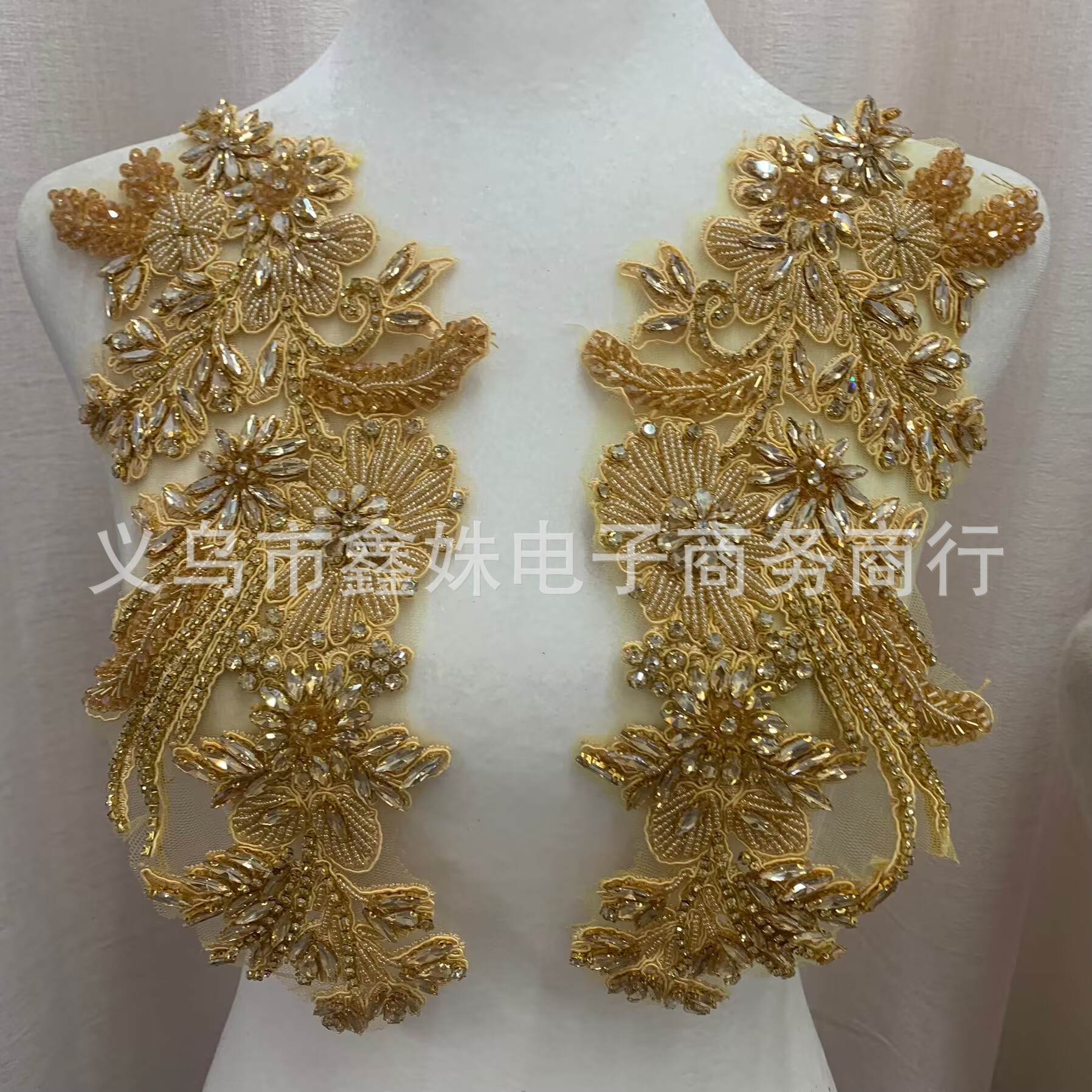 全新手工麦穗钉珠钉钻珠绣服装配饰详情17