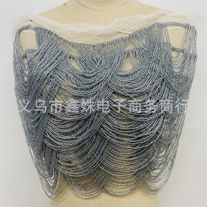 New tassel clothing, wedding dresses and evening gowns, handcrafted tassel applique garments pic 22