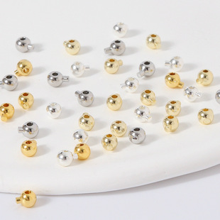 14K镀金保色弹性硅胶耳堵 汉堡耳塞 防掉滑透明柔软环保耳钉针 手链款式可选详情2