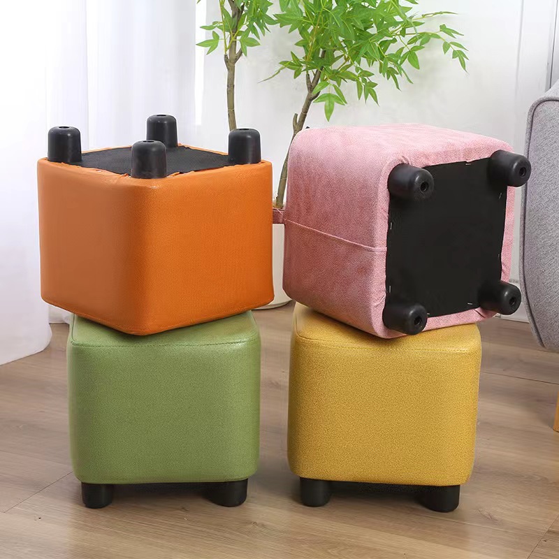厂家批发方型家用换鞋凳简约矮凳布艺小凳子客厅坐凳穿鞋凳加logo详情15