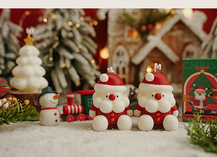 圣诞节香薰蜡烛伴手礼手工氛围感香氛candle高级感圣诞老人蠟燭办公文化圣诞用品圣诞铃铛详情10