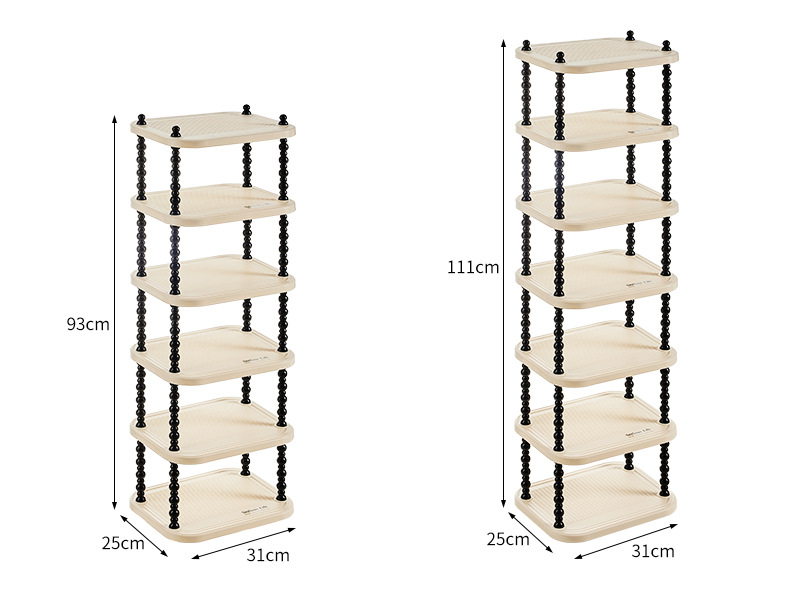 Medieval cream-style shoe rack, indoor household, simple shoe cabinet at the door, multi-storey small shoe storage rack for dormitories pic 3