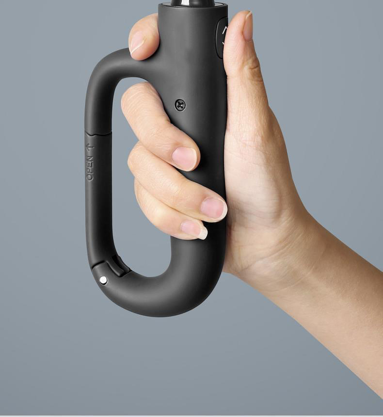 便携环扣雨伞全自动黑胶防晒折叠伞定制广告大号加固抗风伞印logo详情9