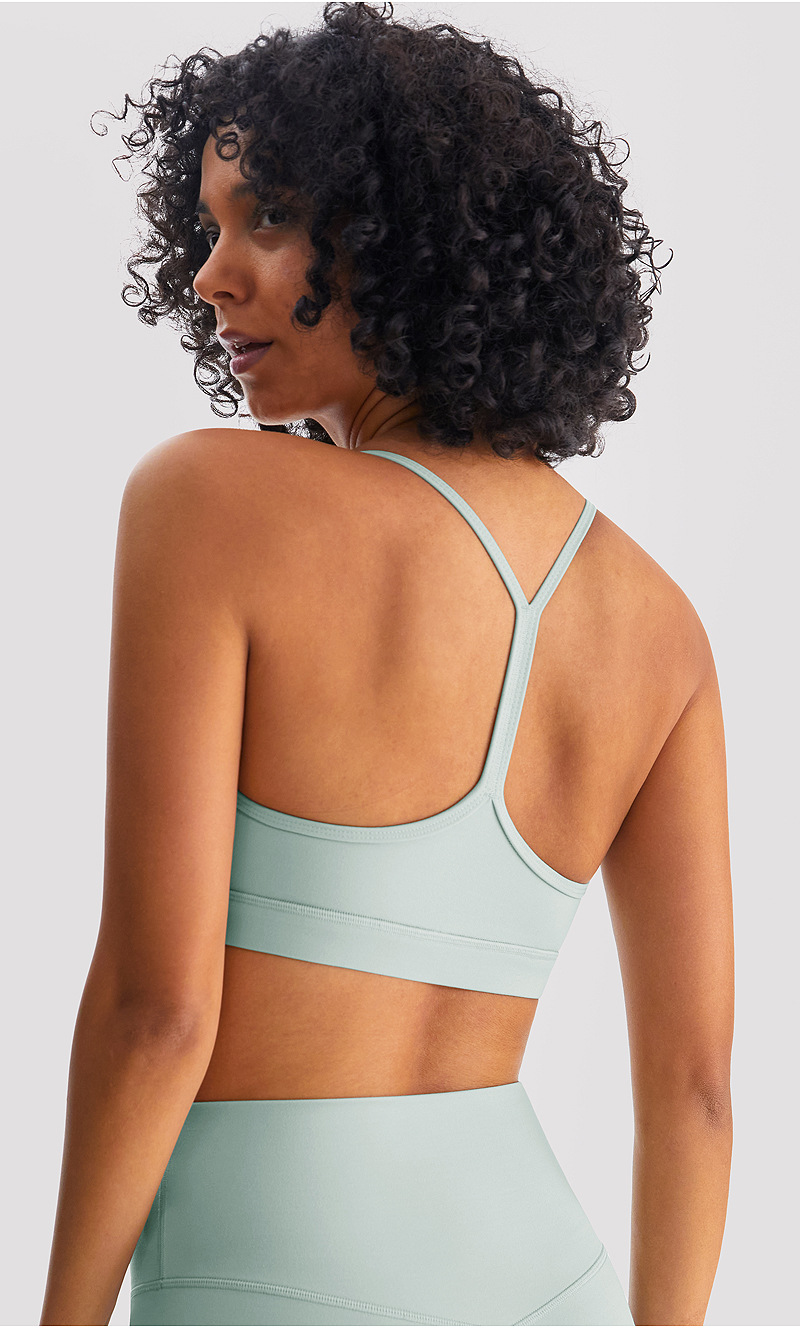 INFLACHI运动内衣女裸感磨毛舒适吸湿排汗瑜伽服吊带健身美背文胸详情33