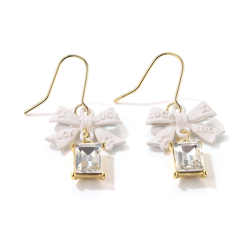 Korean sweet bow earrings, ins style, cute and girlish tassel earrings, French light luxury and high-end earrings pic 19