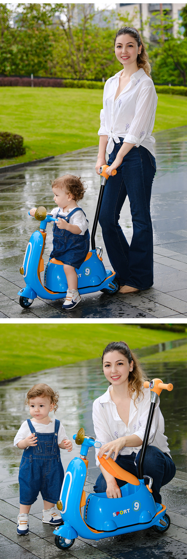 批发新款儿童滑板车2-7岁宝宝坐骑三合一小孩扭扭溜溜车可滑推行详情17