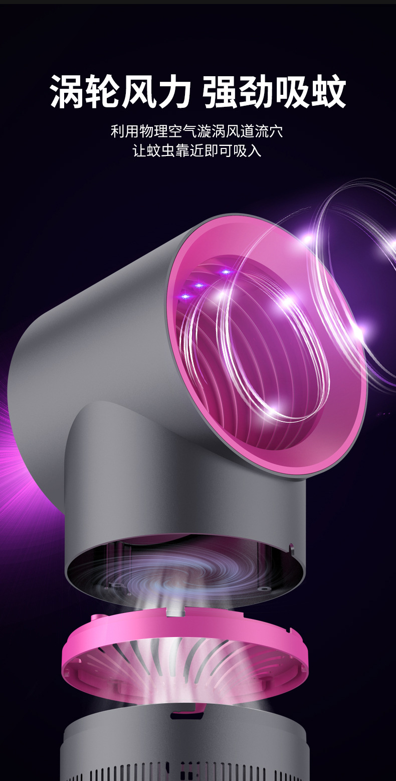 跨境热销厂家USB光触媒星空灭蚊灯家用卧室吸入式灭蚊灯礼品批发详情3