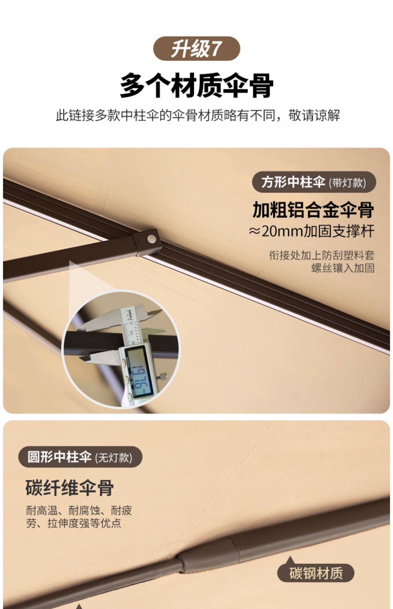 3MLE茅草伞户外遮阳伞庭院伞中柱伞室外摆摊太阳伞露营草棚稻详情32