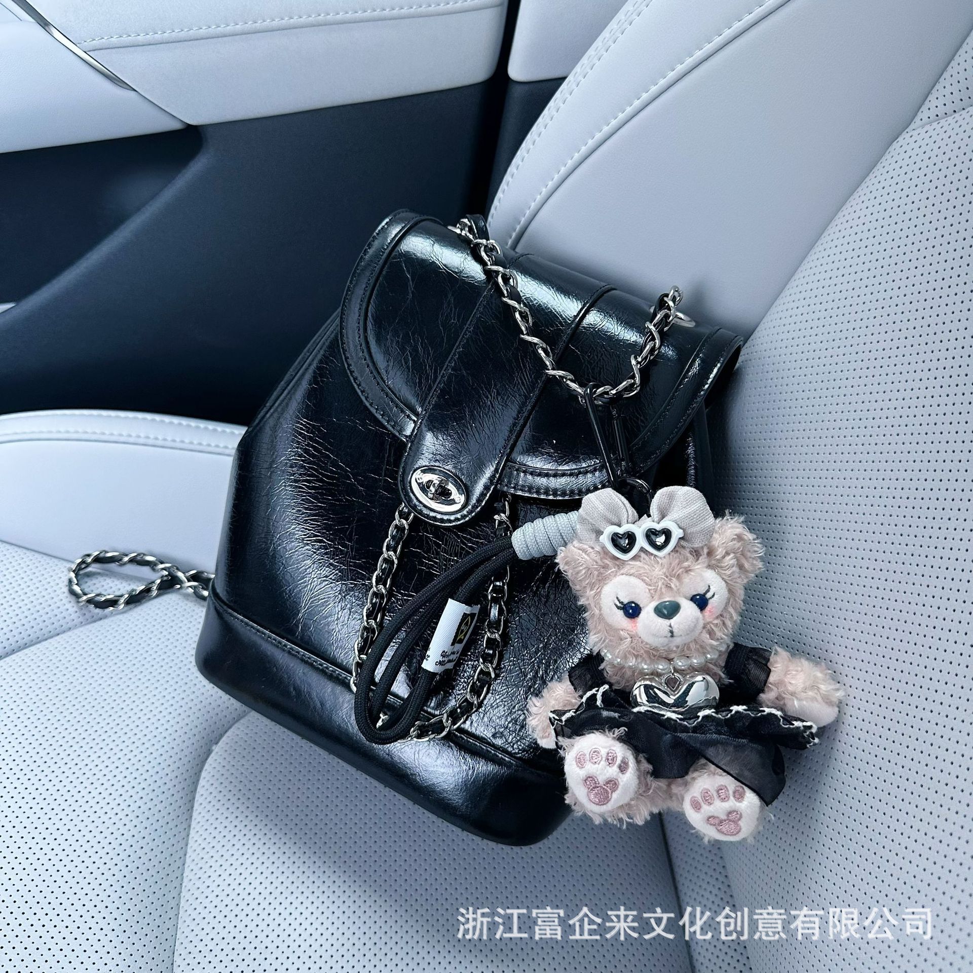 Fuqilai cartoon Shirley Rose pendants, fluffy plush dolls, car keychains, cute bag pendants wholesale pic 4
