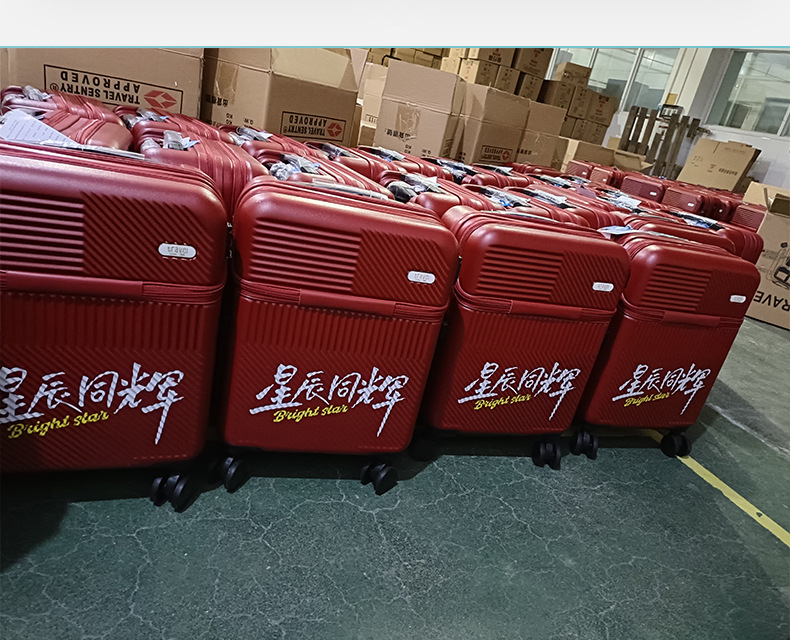 商务前置开口行李箱女小型20寸登机轻便拉杆箱杯架24旅行箱男学生详情8