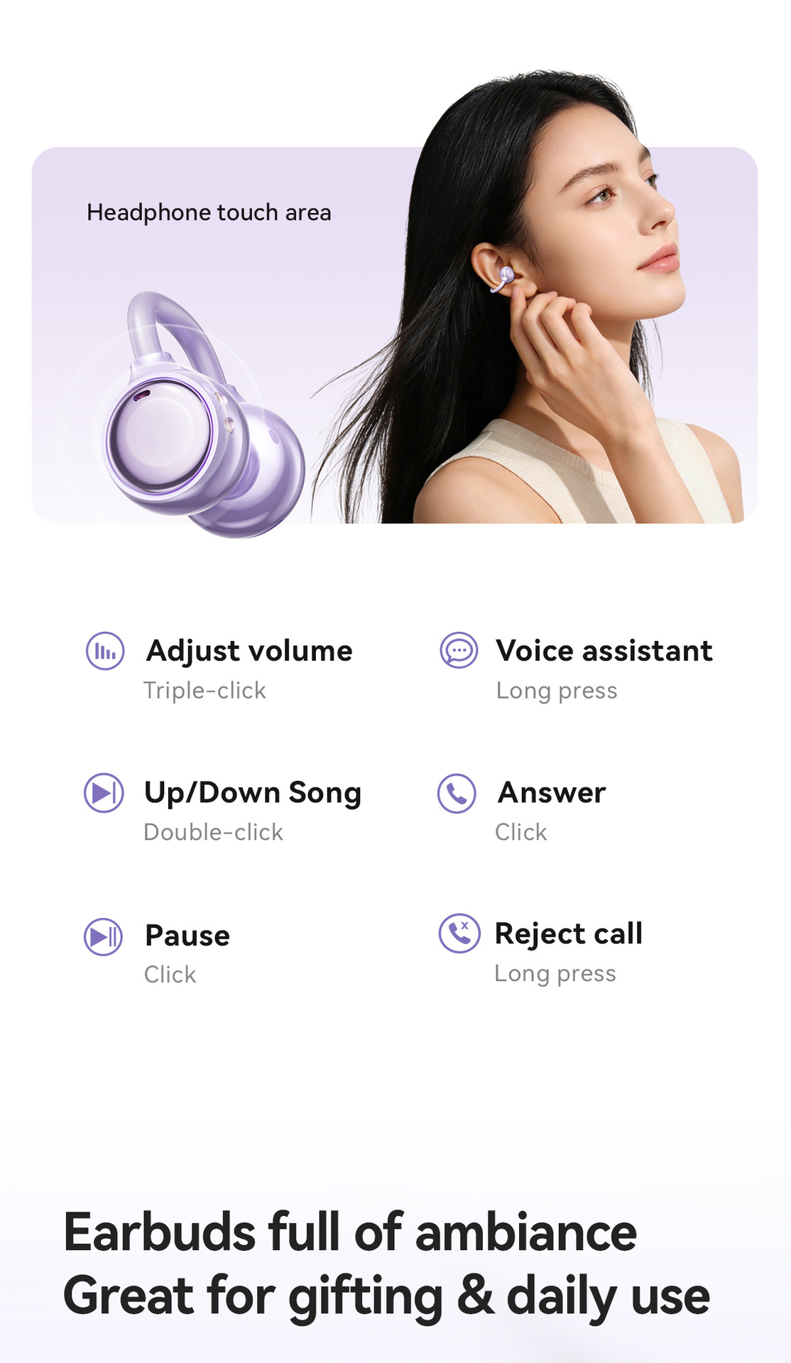 Nueva llegada M181 tipo de clip de oído crossover OWS bola abierta clip de oído auriculares bluetooth segundo cambio maquillaje espejo auriculares inalámbricos pic 22