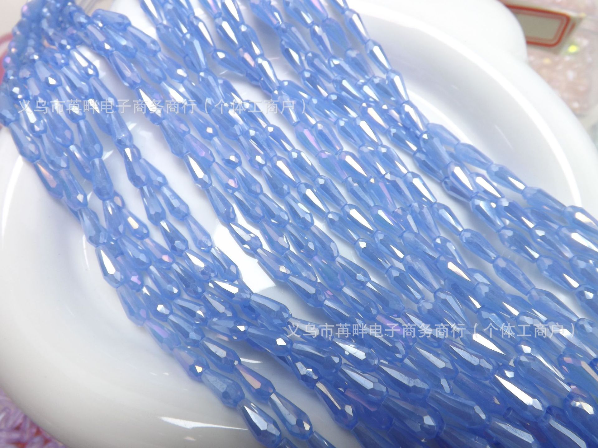 4mm*9mm长水滴人鱼泪晶晶diy水晶饰品配件玻璃珠子长水滴晶晶配件详情40