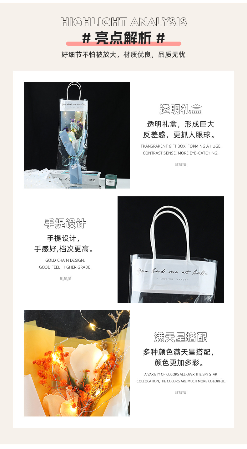 夏威夷花环永生花绣球花束鲜花花艺胶布花泥组合套装详情6