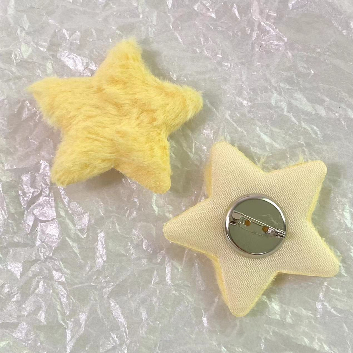 可爱毛绒星星胸针包包挂件鞋扣少女心秋冬颜值别针亚文化配件装饰详情8