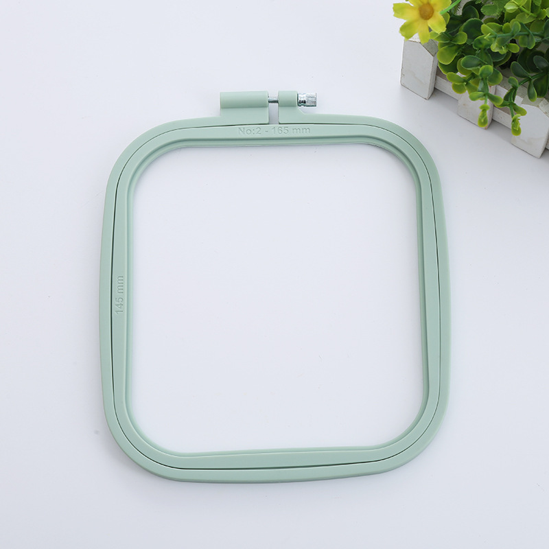 Embroidery machine accessories: Middle adjustable flower stand, round embroidery frame, embroidery stretch, candy-colored ABS plastic square embroidery ring pic 38