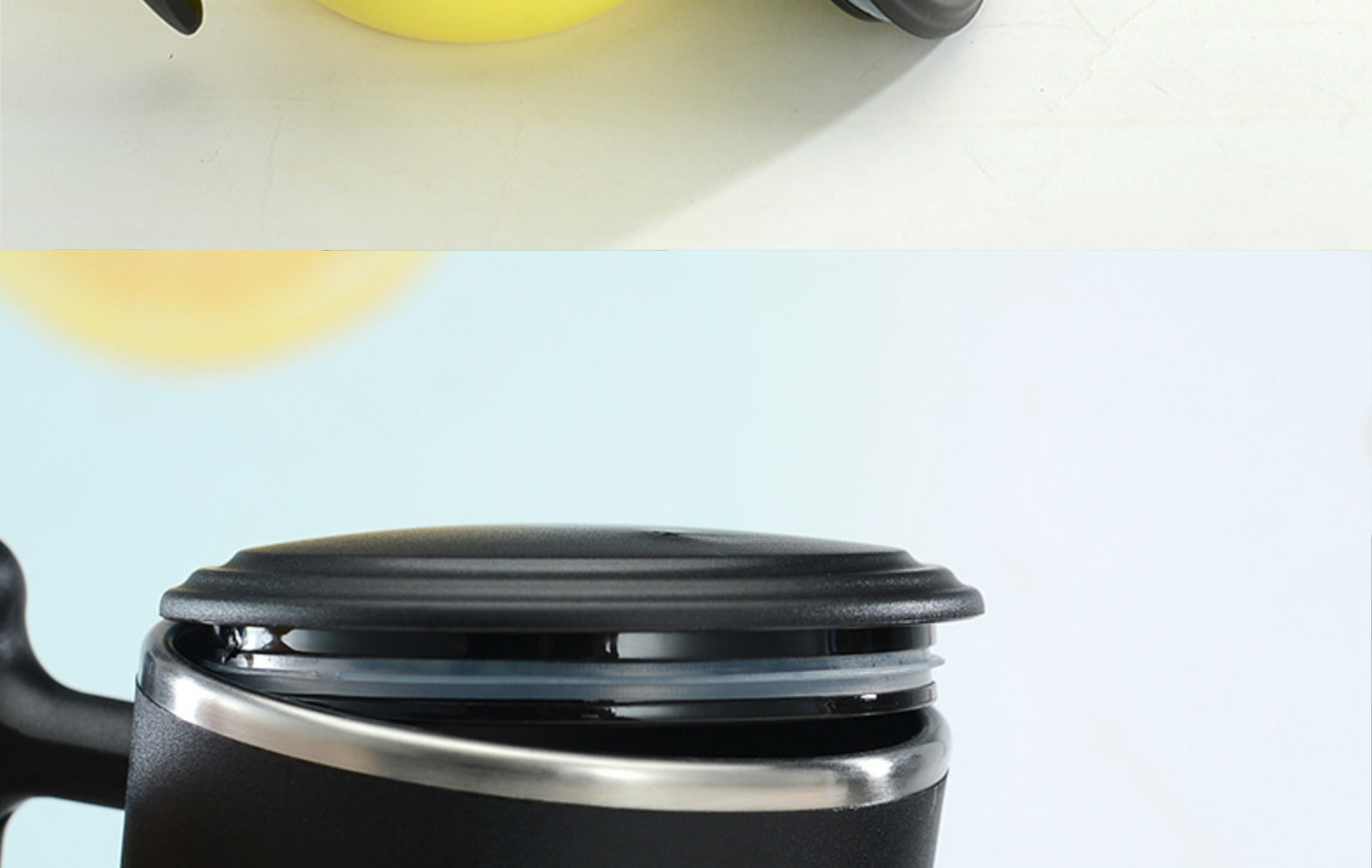 现代简约不锈钢双层隔热水杯高颜值咖啡杯带手柄家用礼品跨境货源详情15