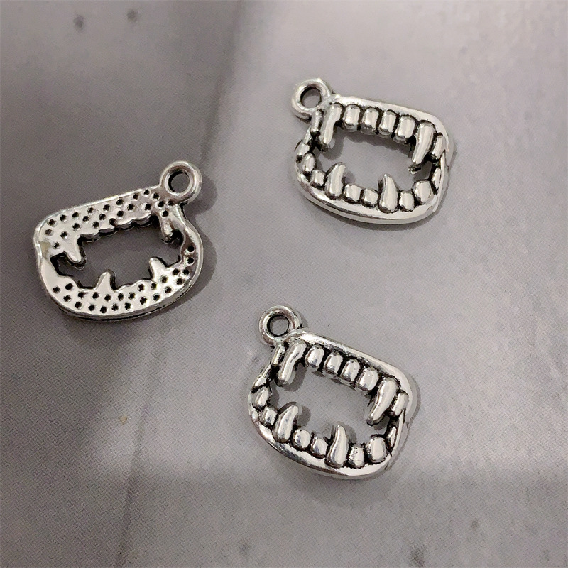 DIY zinc alloy Gothic blood-sucking teeth pendant accessories, personalized handcrafted earrings, necklaces, bracelets, pendant jewelry materials pic 6