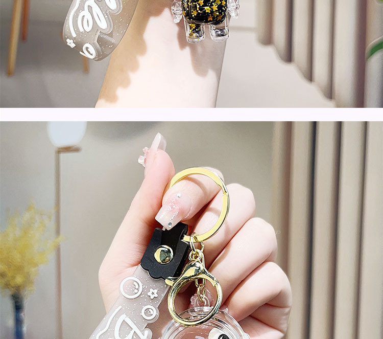 亚克力入油流沙爆闪宇航员太空人钥匙扣精致液体流沙挂件货源详情13