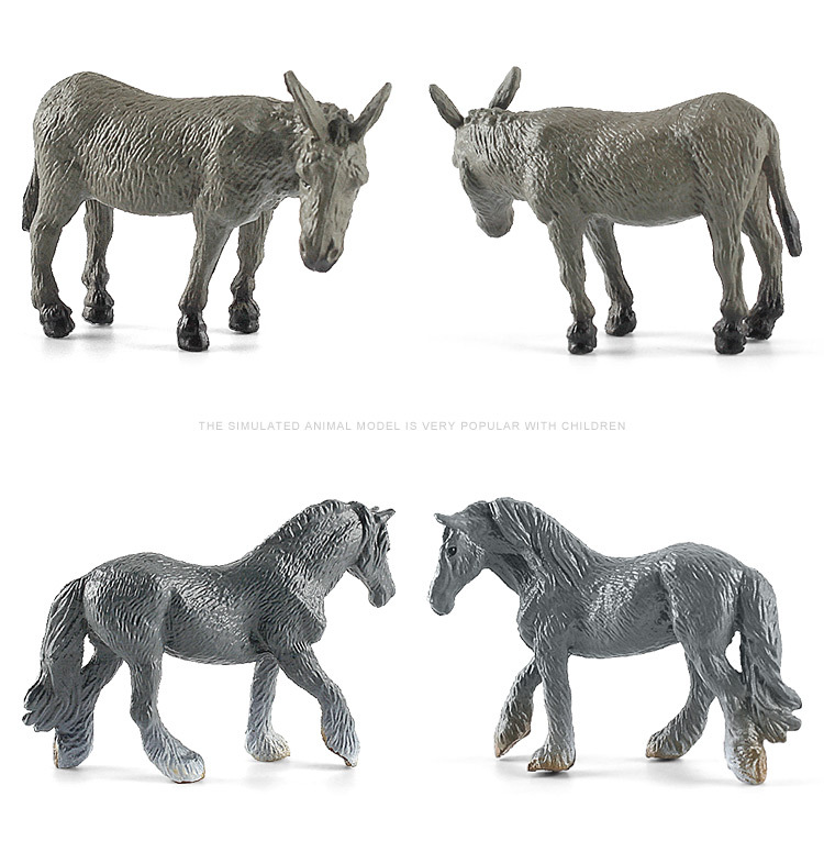 迷你家禽动物模型12件套仿真鸡鸭鹅牛马羊农场摆件宠物玩具实心动物模型详情9