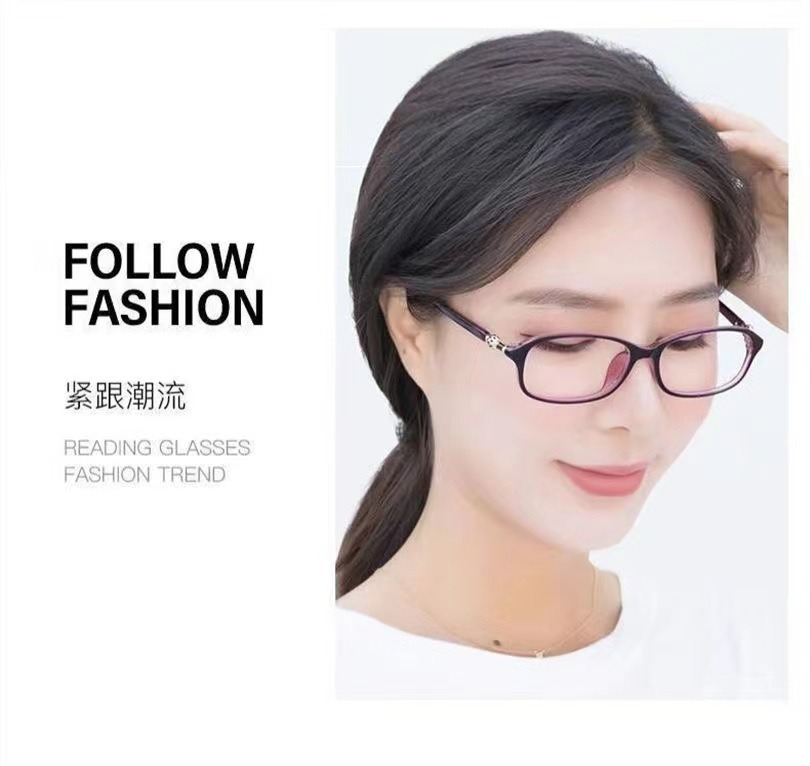 老花镜中老年高清老花眼镜高档女时尚超轻老人防蓝光辐射老光花镜详情12