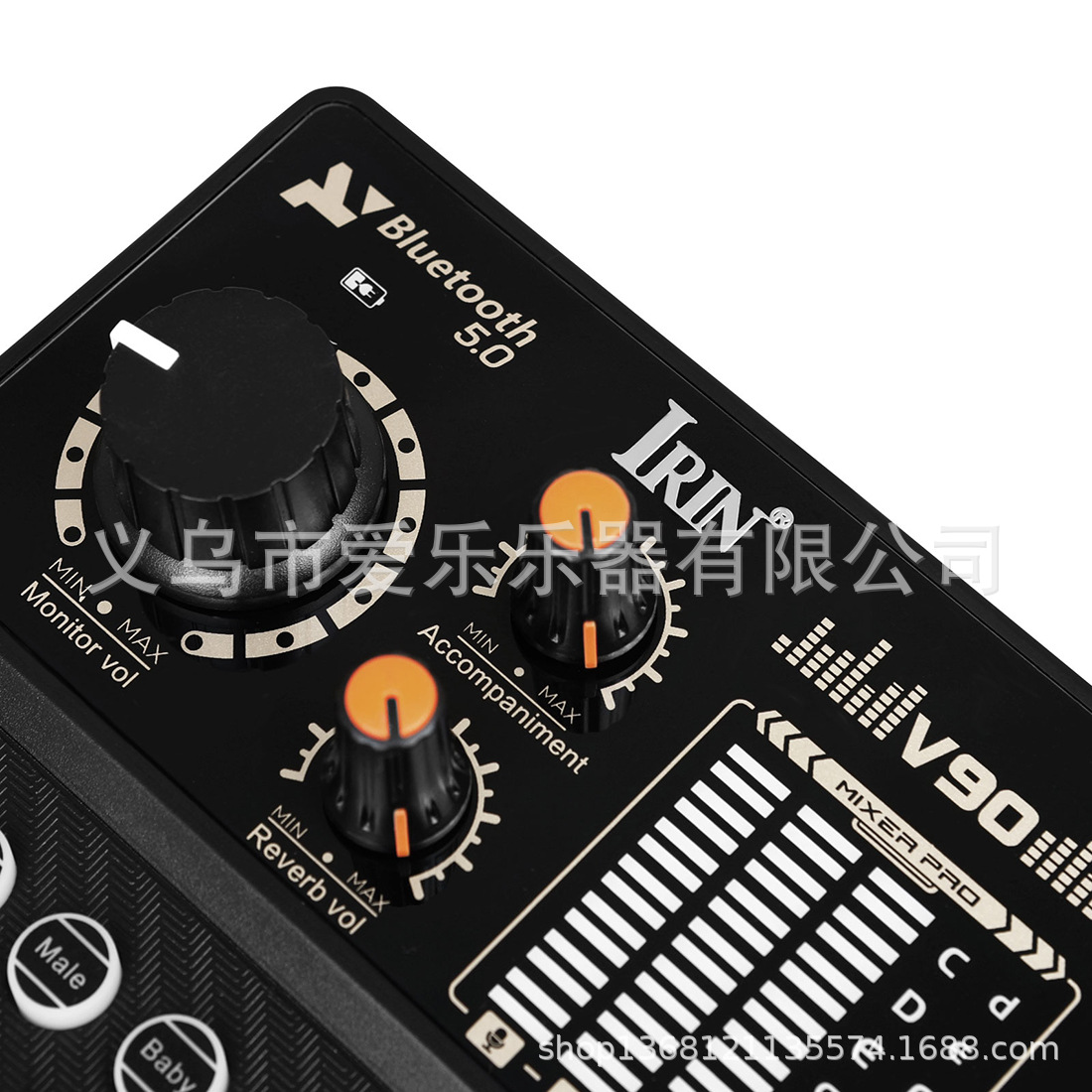 IRIN Computer and mobile phone live streaming Karaoke all-in-one sound card, customizable sound effect entertainment mixing console, Bluetooth sound Card V90 pic 19
