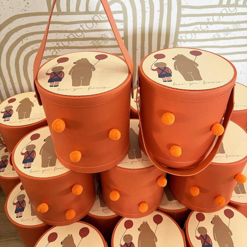 生日快乐可手提带盖子儿童生日礼物抱抱桶宝宝满月伴手礼盒子详情4