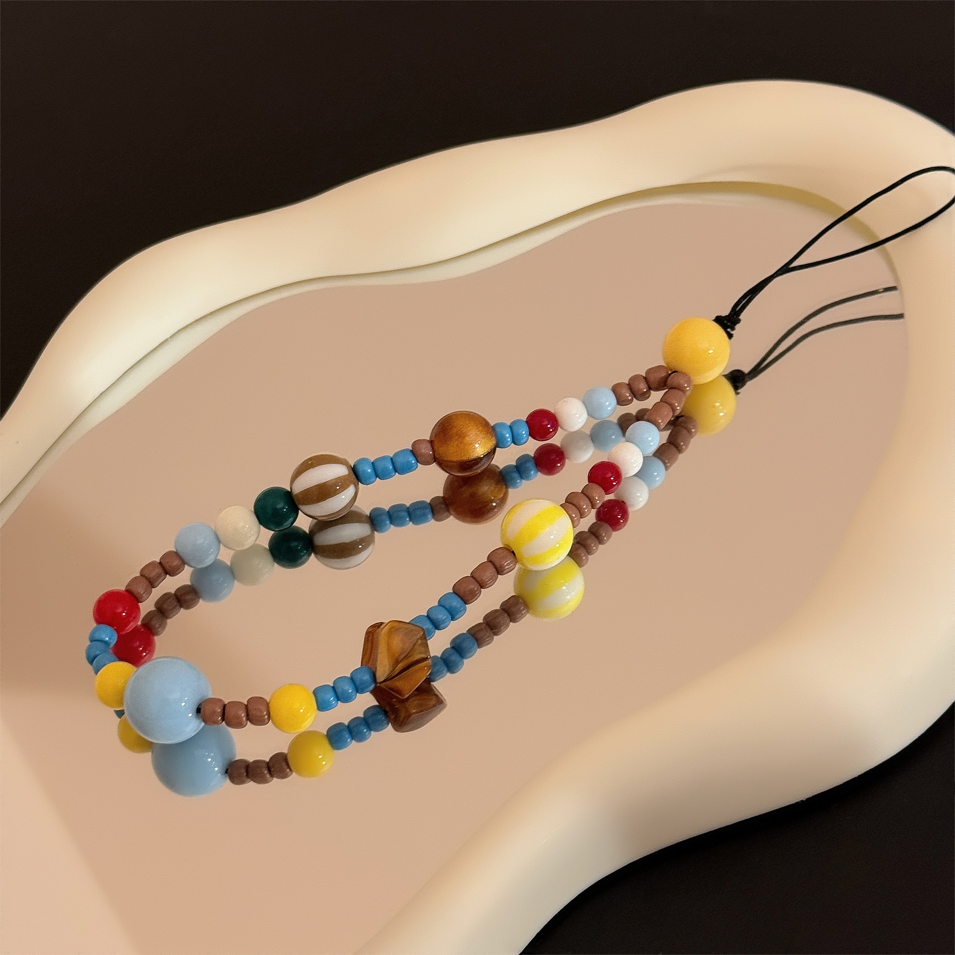 彩色链条手机壳挂绳适用苹果/华为便携手腕带绳个性ins多巴胺挂件详情19