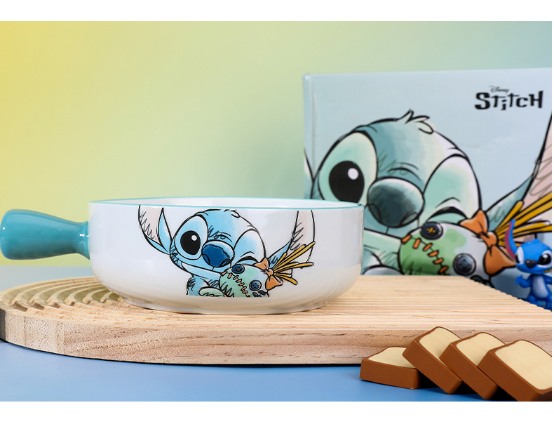 Stilzi Ceramic Tableware Set, cartoon handle bowl, ceramic salad bowl, cute rice bowl, personalized bowl and chopsticks gift box set pic 23