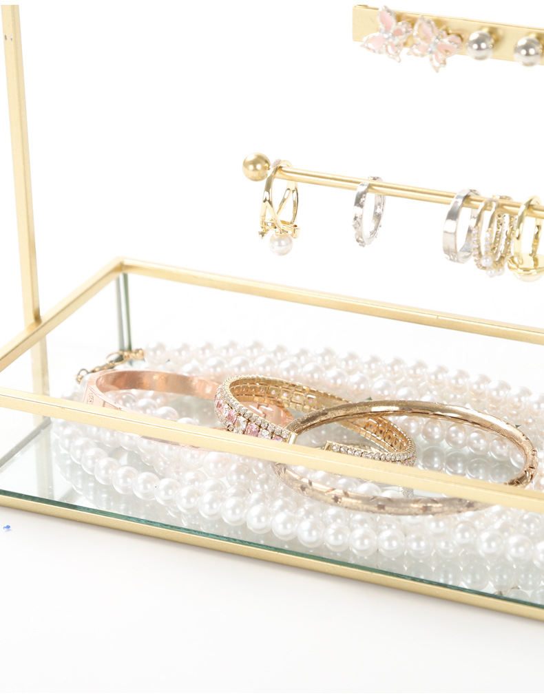 创意耳环架家用首饰架收纳耳钉卡纸道具桌面挂手链架子饰品展示架详情3